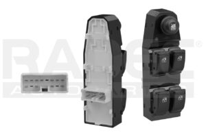 222-0604-00 CONTROL ELEVADOR CV AVEO 08-17 PT G3 08-09. 11 PINS 5 TECLAS NEGRO 12VCC