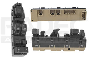 CNT112 CONTROL VIDRIO CHEV SILVERADO/ CHEYENNE 03-06 2 PINES 5 TECLAS P/ESPEJOS ABATIBLES LH
