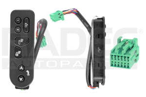 222-0615-17 CONTROL ELECTRICO CV CHEYENNE 03-06 PARA ASIENTO NEGRO PARA ASIENTOS CON CALEFACCION Y AJUSTE DE PEDAL 12VCC MNJ DELANTERA IZQ