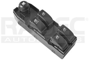 222-0633-00 CONTROL ELEVADOR CV OPTRA 06-10 14 PINS 5 TECLAS NEGRO 12VCC MANIJAUTO