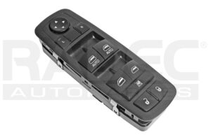 222-0906-01 CONTROL CRISTAL DG CHARGER 11-17 CR 300C 13-14 DG RAM 09-17/NITRO 07-12/JOURNEY 12-16 11 PINS 7 TECLAS NEGRO CON CONTROL PARA ESPEJO 12VCC DELANTERO IZQ MNJ