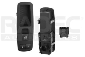 222-0911-02 CONTROL CRISTAL DG GRAND CARAVAN 08-17 6 PINS 2 TECLAS NEGRO 12VCC DELANTERO DER MANJ