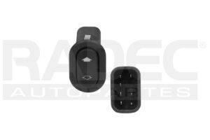 222-1208-03 CONTROL CRISTAL FD ECOSPORT 04-07/ FD FIESTA 03-10 NEGRO 6 PINS 1 TECLA 12VCC TW