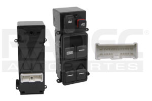 222-1301-00 CONTROL CRISTAL HD ACCORD 03-07/ HD ODYSSEY 05-10 NEGRO 23 PINS 6 TECLAS 12 VCC CH