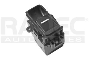 222-1301-02 CONTROL CRISTAL HD ACCORD 03-07 DE ELEVADOR TRASERO 6 PINS 1 TECLA NEGRO 12VCC MANIJAUTO DER/IZQ