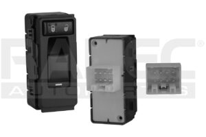 222-1605-02 CONTROL ELECTRICO JP GRAND CHEROKEE 05-10 DE ELEVADOR/SEGURO 8 PINS 2 TECLAS NEGRO 12VCC MNJ DER DELANTERO