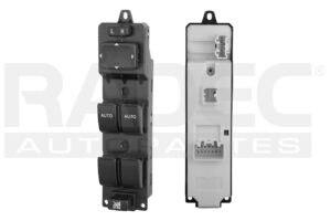 222-1903-00 CONTROL ELEVADOR MZ CX7 07-12/6 06-10 25 PINS 6 TECLAS NEGRO CON CONTROL PARA ESPEJO 12VCC