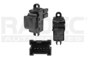 222-2327-00 CONTROL CRISTAL NS MARCH 11-21/ NS TIIDA 07-17/ NS VERSA 12-17 5 PINS 1 TECLA NEGRO 12VCC CH