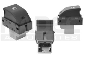 222-2704-04 CONTROL ELEVADOR ST IBIZA/CORDOBA 03-08 VW CROSSFOX 07-17/GOL 08-15/LUPO 04-09/POINTER 06-10/POLO 03-07 4 PINS 1 TECLA NEGRO BASE GRIS UN CLICK 12VCC