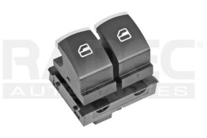 222-3111-04 CONTROL ELEVADOR VW GOLF 2P 07-13 ST IBIZA 09-17 4 PINS 2 TECLAS NEGRO FILO PLATA 12VCC MANIJAUTO