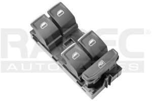 222-3111-12 CONTROL ELEVADOR VW GOLF 12-17 8 PINS 5 TECLAS NEGRO FILO CROMADO 12VCC MNJ