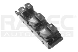 222-3401-01 CONTROL ELEVADOR HY ACCENT 07-08 14 PINS 6 TECLAS NEGRO 12VCC DELANTERO IZQ MNJ