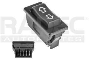 222-9999-02 CONTROL ELEVADOR UN UNIVERSAL 5 PINS 1 TECLA NEGRO 12VCC DELANTERA/TRASERA DERECHA/IZQUIERDA MNJ
