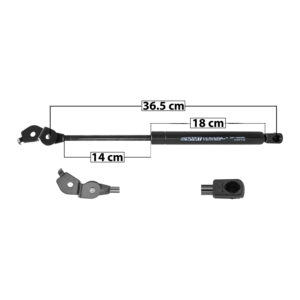 22464 AMORTIGUADOR COFRE TY CAMRY 92-96 36.5 CM 18 CM 14 CM ENTRADA TIPO 9 ENTRADA 2 TIPO 15 94.42 107.91 8685 DERECHO