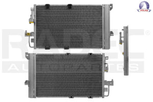 228-0601-04 CONDENSADOR DE AIRE CV ASTRA 00-05/ZAFIRA 06-07 L4 1.6-2.2 LTS AUT/STD C/SECADOR 22 3/5X14X16MM ALUM SOLD POLAR
