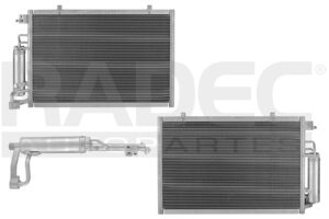 228-1217-06 CONDENSADOR FD FIESTA 14-19 L4 1.5, 1.6 LTS AUT/STD C/SECADOR 21 1/2X13 1/2X16MM ALUM SOLD POLAR