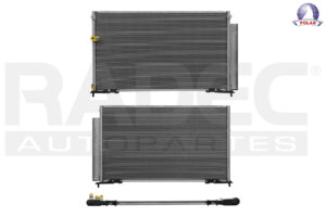 228-1302-09 CONDENSADOR DE AIRE HD CIVIC 08-09 L4 1.8, 2.0 LTS AUT/STD C/SECADOR 24 2/5X14X16MM ALUM SOLD POLAR