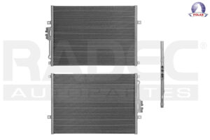 228-1605-02 CONDENSADOR DE AIRE JP GRAND CHEROKEE 99-04 L6 4.0/V8 4.8 LTS AUT/STD C/SECADOR 25x18X116MM ALUM SOLD POLAR
