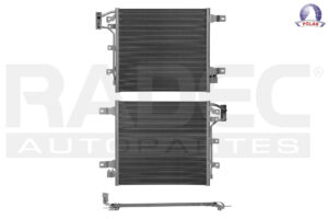 228-1609-03 CONDENSADOR DE AIRE JP WRANGLER 12-17 V6 3.6 LTS AUT/STD C/SECADOR 19 2/7X17 3/5X16MM ALUM SOLD POLAR