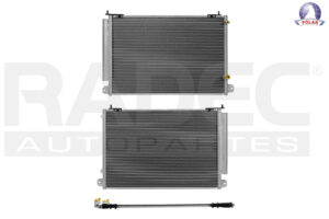 228-1904-00 CONDENSADOR MZ MPV 04-06 V6 3.0 LTS AUT/STD C/SECADOR 25 3/5X17 1/4X16MM ALUM SOLD POLAR