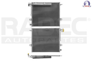 228-2011-01 CONDENSADOR DE AIRE ML320 07-09 V6 3.0 LTS AUT/STD C/SECADOR 24X20 4/5X16MM ALUM SOLD POLAR