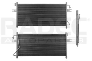 228-2307-05 CONDENSADOR DE AIRE NS FRONTIER 98-02 L4 2.4 LTS AUT/STD C/SECADOR 27 1/6X14 1/3X16MM ALUM SOLD