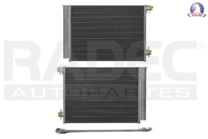228-2330-02 CONDENSADOR NS VERSA 20-22/KICKS L4 1.6. 2.0 LTS AUT/STD C/SECADOR 20 3/5X15 1/2X12MM ALUM SOLD POLAR