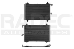 228-2407-00 CONDENSADOR DE AIRE PG PARTNER 12-20 L4 1.6 LTS C/SECADOR 20 1/2X14 2/7X16MM ALUM SOLD NAC