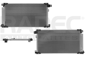 228-3004-04 CONDENSADOR TY COROLLA 20-22/PRIUS 16-22 L4 1.5, 1.8 LTS AUT/STD C/SECADOR 27 5/7X14 3/5X12MM ALUM SOLD POLAR