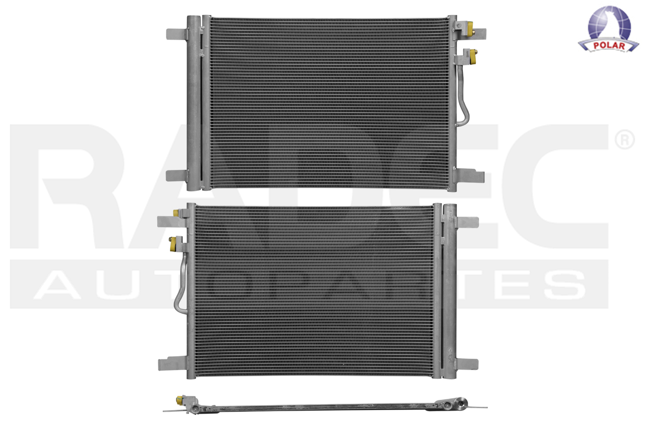 228-3112-05 CONDENSADOR DE AIRE VW JETTA 19-20/GOLF 15-20 L4 1.6, 1.8, 2.0 LTS AUT/STD C/SECADOR 21 7/9X15 2/7X12MM ALUM SOLD POLAR
