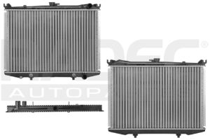 230-2305-01 RADIADOR NS D21/HARDBODY/PATHFINDER 86-04 L4/V6 2.4/3.0 LTS TOMAS LINEALES AUT 17x25x23MM ALUM MEC POLAR