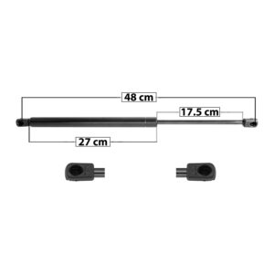 33418 AMORTIGUADOR 5TA PUERTA NS X-TERRA 05-15 MT GALANT 04-09 48 CM 27 CM 17.5 CM ENTRADA TIPO 9 ENTRADA 2 TIPO 9 137.13 150.62 7819 DERECHA/IZQUIERDA