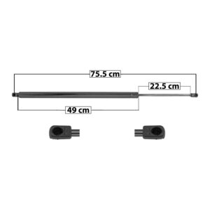 33445 AMORTIGUADOR 5TA PUERTA VW EUROVAN 02-07/TRANSPORTER 03-08 75.5 CM 49 CM 22.5 CM ENTRADA TIPO 9 ENTRADA 2 TIPO 9 236.06 249.55 5204