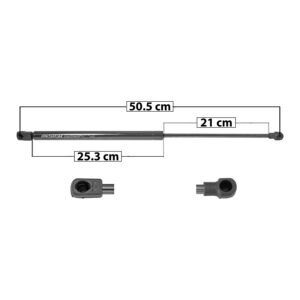 33522 AMORTIGUADOR 5TA PUERTA VW POLO 03-08 50.5 CM 25.3 CM 21 CM ENTRADA TIPO 9 ENTRADA 2 TIPO 1 83.18 96.67 SP-7491 DERECHO/IZQUIERDO