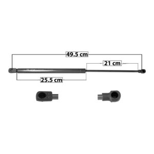 33523 AMORTIGUADOR COFRE VW POLO 03-07 49.5 CM 25.5 CM 21 CM ENTRADA TIPO 9 ENTRADA 2 TIPO 1 62.95 73.44 7494