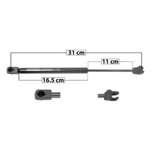 35105 AMORTIGUADOR COFRE CR 300C 05-10 DG CHARGER 06-10/MAGNUM 05-08 31 CM 16.5 CM 11 CM ENTRADA TIPO 9 ENTRADA 2 TIPO 13 73.06 86.55 8872