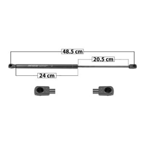 39298 AMORTIGUADOR UNIVERSAL UN UNIVERSAL 500N 48.5 CM 24 CM 20.5 CM ENTRADA TIPO 0 ENTRADA 2 TIPO 0 112.4 BUS3 DERECHO/IZQUIERDO