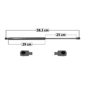 39299 AMORTIGUADOR UNIVERSAL UN UNIVERSAL 900N 58.3 CM 29 CM 25 CM ENTRADA TIPO 0 ENTRADA 2 TIPO 0 202.32 BUS4 DERECHO/IZQUIERDO