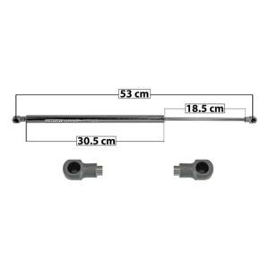 50733 AMORTIGUADOR 5TA PUERTA BW X5 00-06 53 CM 30.5 CM 18.5 CM ENTRADA TIPO 1 ENTRADA 2 TIPO 1 112.4 125.89 7071 DERECHO/IZQUIERDO
