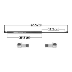 50754 AMORTIGUADOR 5TA PUERTA HD CIVIC 92-95 46.5 CM 25.5 CM 17 CM ENTRADA TIPO 5 ENTRADA 2 TIPO 5 32.6 46.09 SP-7981 DERECHO/IZQUIERDO