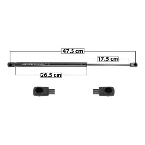 50776 AMORTIGUADOR 5TA PUERTA MT OUTLANDER 03-13 47.5 CM 26.5 CM 17.5 CM ENTRADA TIPO 9 ENTRADA 2 TIPO 9 114.65 128.41 7703 DERECHO/IZQUIERDO