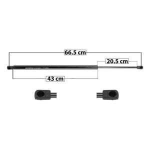 50792 AMORTIGUADOR 5TA PUERTA HM H2 SUV 02-09 66.5 CM 43 CM 20.5 CM ENTRADA TIPO 9 ENTRADA 2 TIPO 9 161.86 175.35 5603