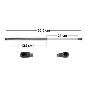 50797 AMORTIGUADOR 5TA PUERTA VW GOL HATCHBACK 08-20 50.5 CM 25 CM 21 CM ENTRADA TIPO 9 ENTRADA 2 TIPO 1 55.08 68.57 SP-7510 DERECHO/IZQUIERDO