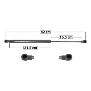 50807 AMORTIGUADOR 5TA PUERTA RN MEGANE HATCHBACK 02-08 42 CM 21.5 CM 16.5 CM ENTRADA TIPO 1 ENTRADA 2 TIPO 1 105.66 119.14 SP-8379 DERECHO/IZQUIERDO