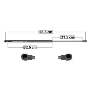 50830 AMORTIGUADOR 5TA PUERTA NS XTRAIL 07-13 58.3 CM 32.6 CM 21.5 CM ENTRADA TIPO 1 ENTRADA 2 TIPO 1 119.15 132.64 6422 DERECHA/IZQUIERDA
