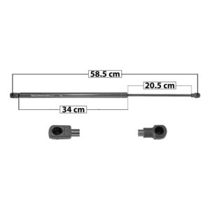 50847 AMORTIGUADOR 5TA PUERTA FD FIESTA HATCHBACK 03-07 58.5 CM 34 CM 20.5 CM ENTRADA TIPO 9 ENTRADA 2 TIPO 1 94.42 107.91 SP-6367 DERECHO/IZQUIERDO