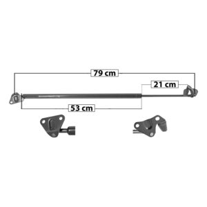 50853 AMORTIGUADOR CAJUELA TY HIACE 04-14 CON BRACKETS 79 CM 53 CM 21 CM ENTRADA TIPO 21 ENTRADA 2 TIPO 21 319.24 332.73 SP-5153 IZQUIERDO