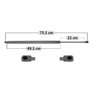 50862 AMORTIGUADOR CAJUELA VW EUROVAN CARGO VAN 03-10 PARA PASAJEROS 75.5 CM 49.5 CM 22 CM ENTRADA TIPO 9 ENTRADA 2 TIPO 9 211.33 224.82 SP-5207 DERECHO/IZQUIERDO