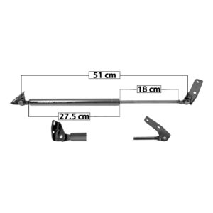 50904 AMORTIGUADOR 5TA PUERTA TY AVANZA 08-14  51 CM 27.5 CM 18 CM ENTRADA TIPO 17 ENTRADA 2 TIPO 30 7315 DERECHO