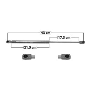 50907 AMORTIGUADOR COFRE SN VUE 08-10 43 CM 21.5 CM 17.5 CM ENTRADA TIPO 9 ENTRADA 2 TIPO 9 8336 DERECHO/IZQUIERDO